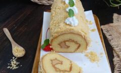 Resep Peanut Crumble Roll Cake Dari dapoerliandra