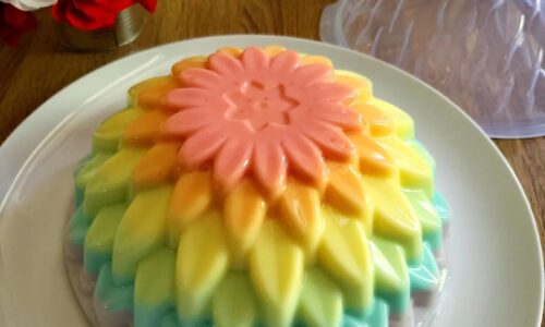 Puding Susu Rainbow