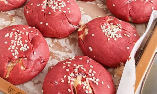 Red Velvet Korean Mochi Buns