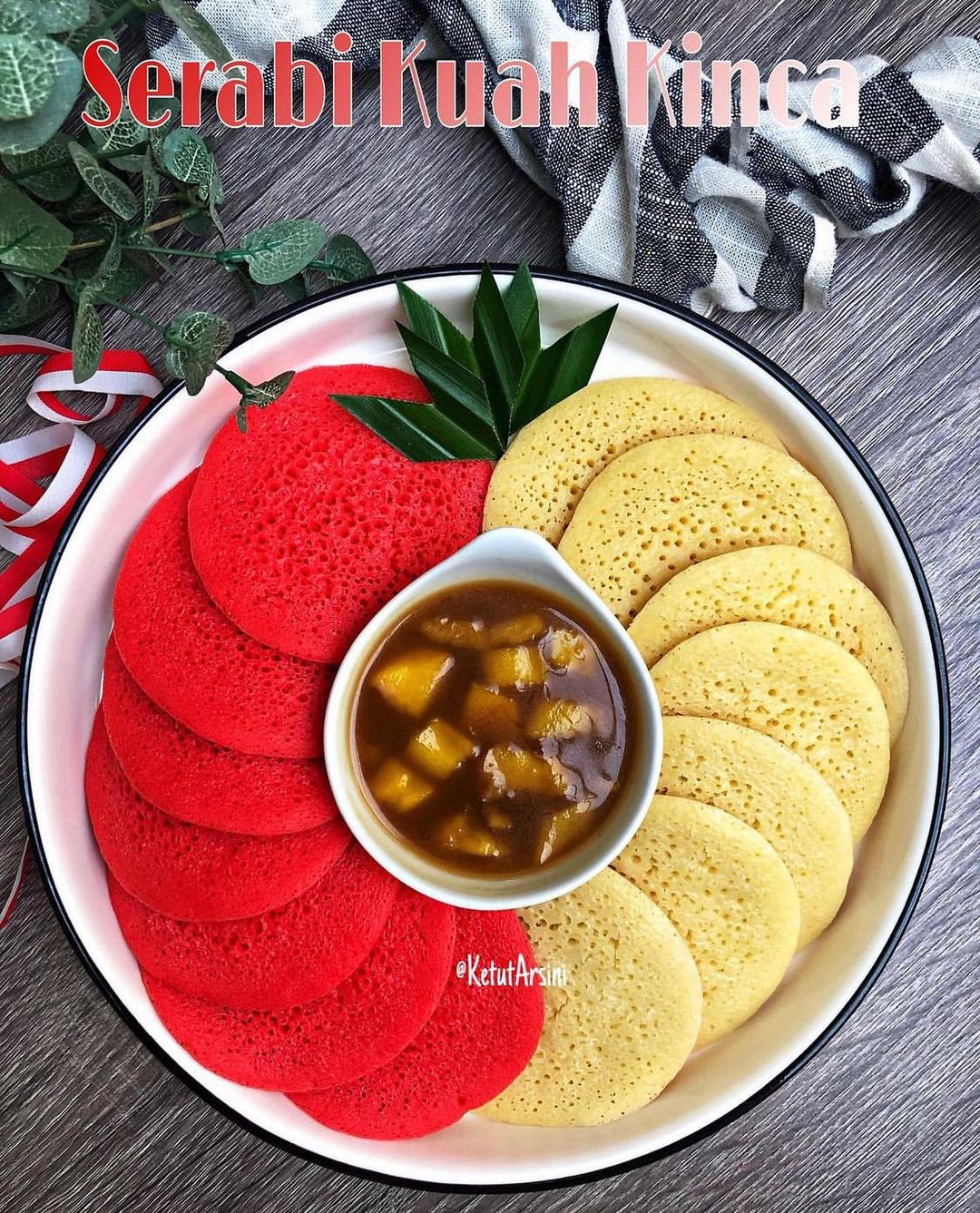 Resep Serabi Merah Putih Kuah Kinca Dari @ketutarsini