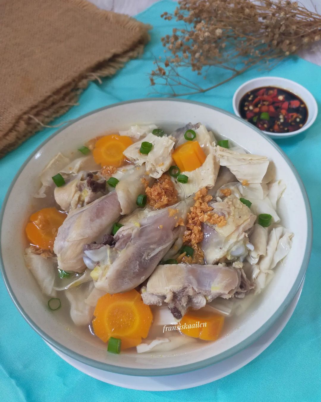 Resep Soup Ayam Kembang Tahu Dari Fransiskaailen