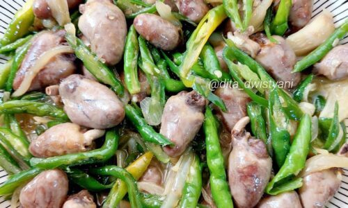 Tumis Jantung Ayam Cabai Hijau