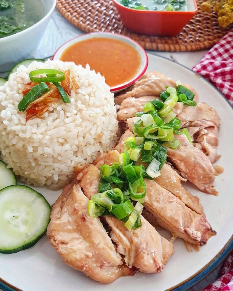 Resep Chicken Rice With Scallion Oil Dari yscooking