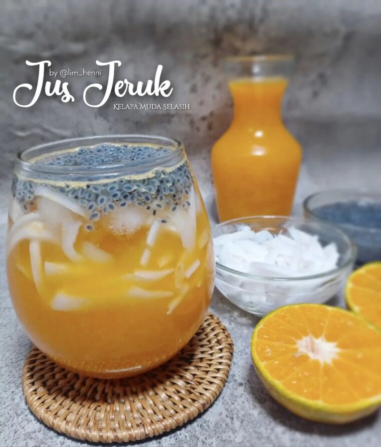 Resep Jus Jeruk Kelapa Muda Selasih Dari lim_henni