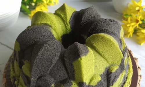 Marmer Cake Pandan Ketan Hitam