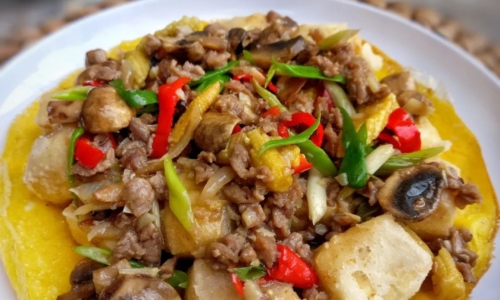Sizzling Beef Tofu Mushroom