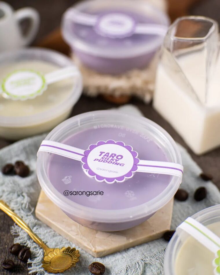 Resep Taro & Matcha Silky Pudding Dari sarongsarie