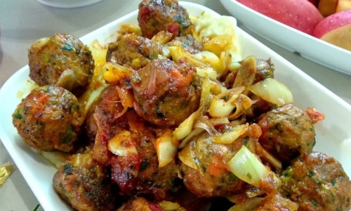Vegetable Balls Saos Sambal