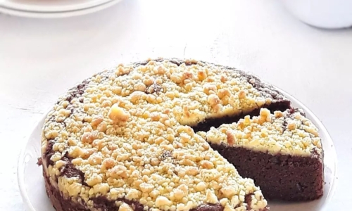Chocolate Butter Crumb Cake - Kue dari Butter(mentega), Coklat, dan Tepung Terigu