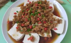 Resep Tahu Kukus Siram Daging Ayam Udang Dari fransiskaailen