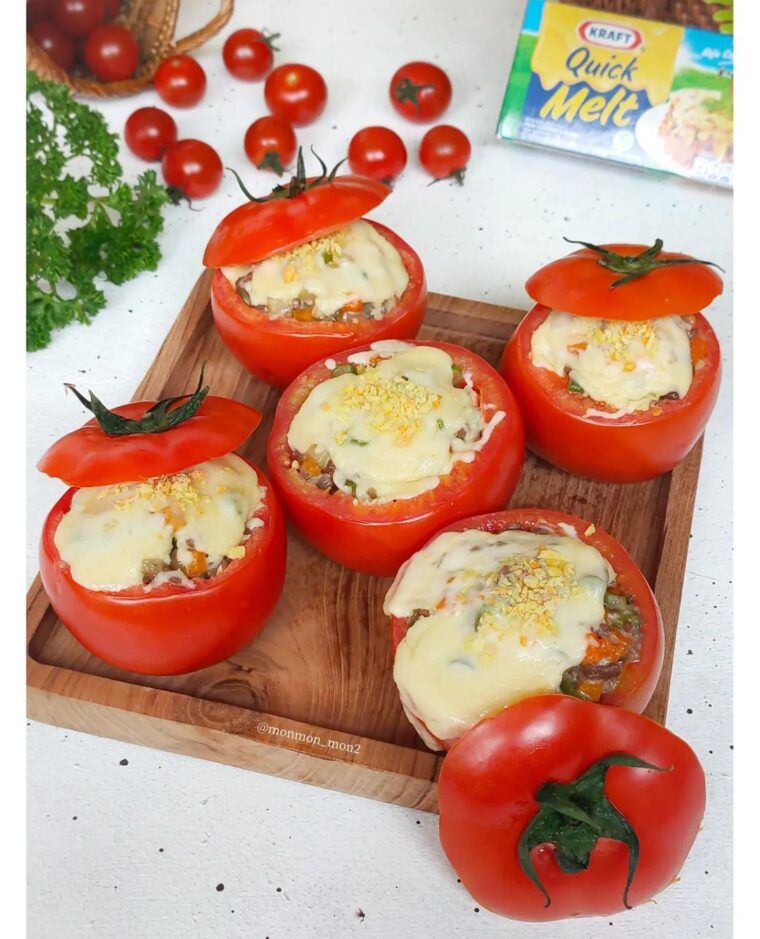 Resep Tomat Panggang Isi Daging Keju Dari monmon_mon2
