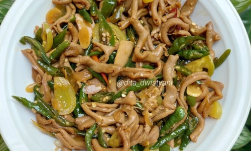 Tumis Usus Cabai Hijau