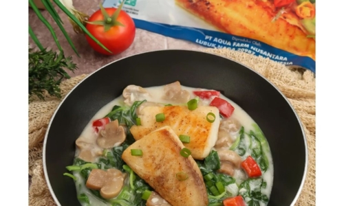 Creamy Tilapia With Spinach - Masakan dari Ikan Nila dan Santan