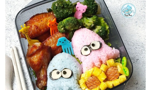 Gurita Bento - Masakan dari Brokoli dan Nasi