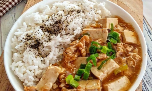 Minced Meat Tofu Bowl