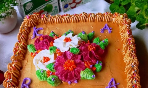 Ogura Kara Pandan Cake