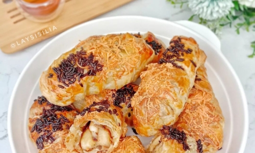 Pisang Lilit Coklat Keju - Kue dari Keju dan Pisang