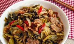 Resep Sawi Asin Cah Daging Dari yscooking