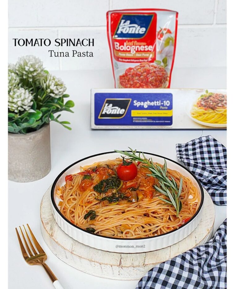 Resep Tomato Spinach Tuna Pasta Dari monmon_mon2