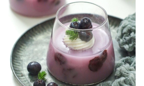 Blueberry Jelly Pudding - Kue dari Blue Berry