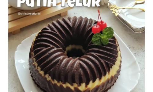 Brownies Kukus Putih Telur Dengan Cream Cheese