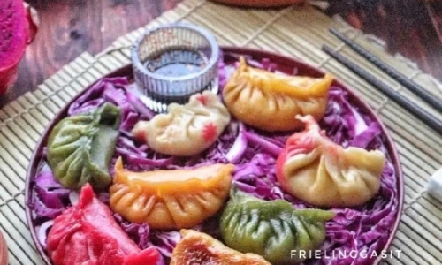 Chicken Pan Fried Gyoza - Masakan dari Ayam dan Bayam