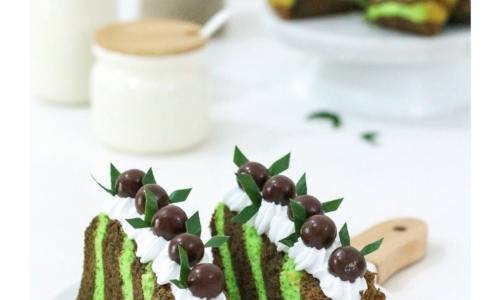 Chiffon Cake Coklat Pandan