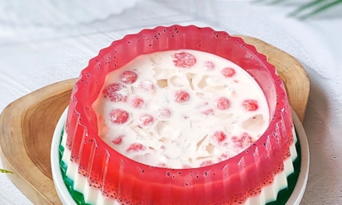 Es Semangka Di Dalam Puding - Kue dari Anggur