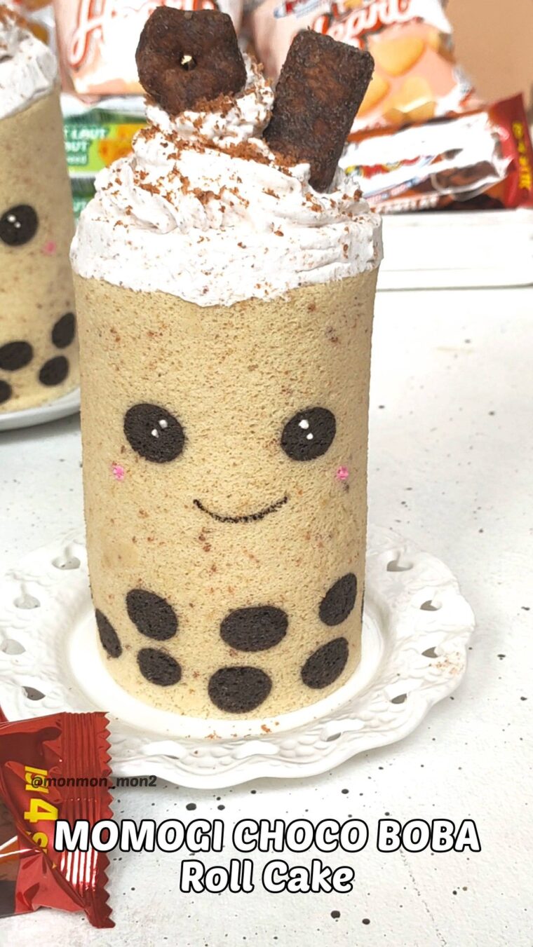 Resep Momogi Choco Boba Roll Cake Dari monmon_mon2