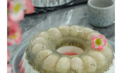 Puding Leci Frambozen - Kue dari Leci