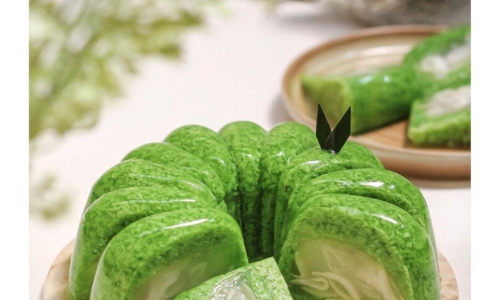 Puding Lumut Pandan Kelapa Muda