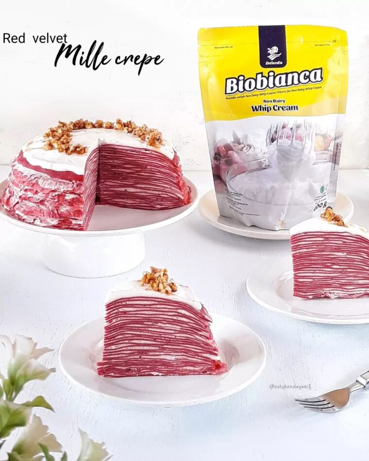 Resep Red Velvet Mille Crepe Dari evhyhandayani2