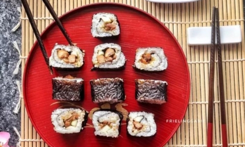 Sushi Lemper Isi Ayam Kecap - Masakan dari Rumput Laut