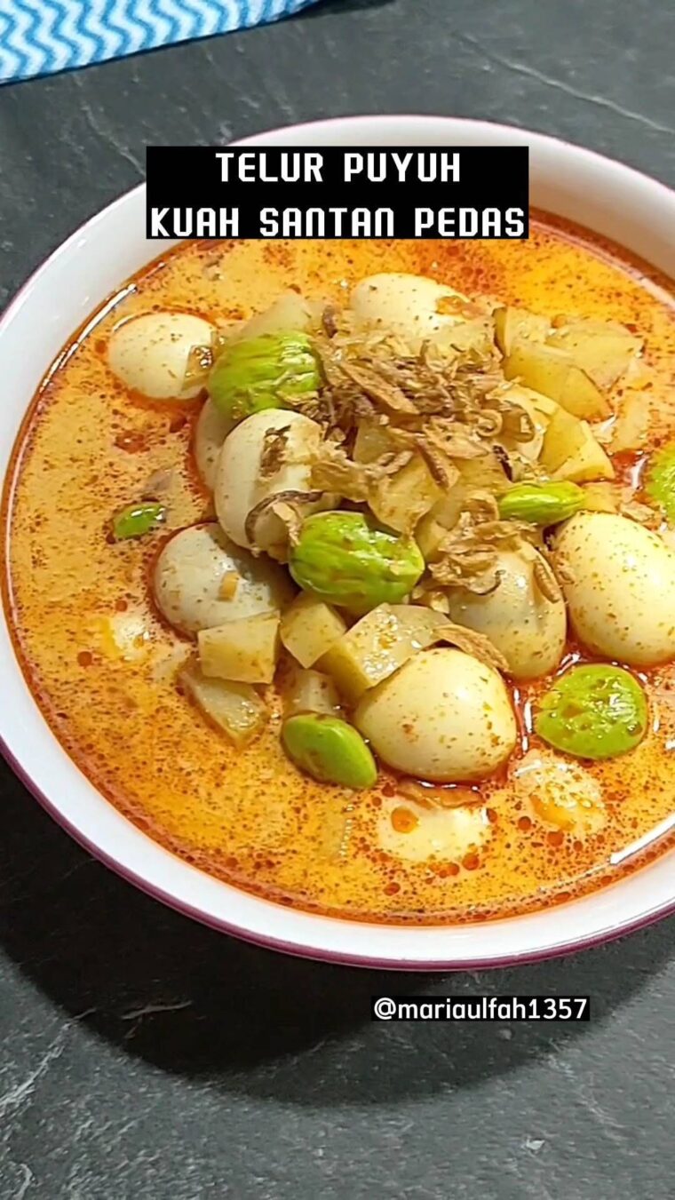 Resep Telur Puyuh Kuah Santan Pedas Dari mariaulfah1357