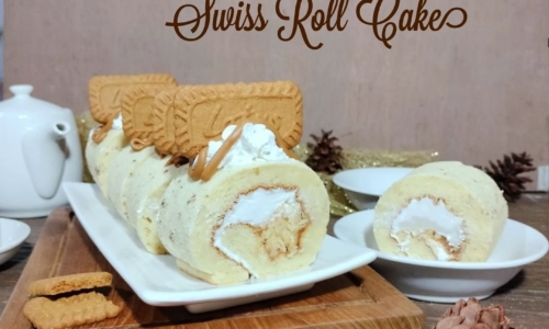 Biscoff Swiss Roll Cake - Kue dari Biscoff