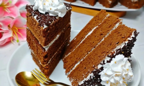 Cake Coklat Putih Telur
