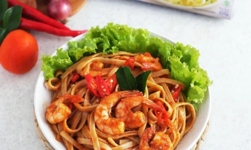 Fettuccine Balado Udang