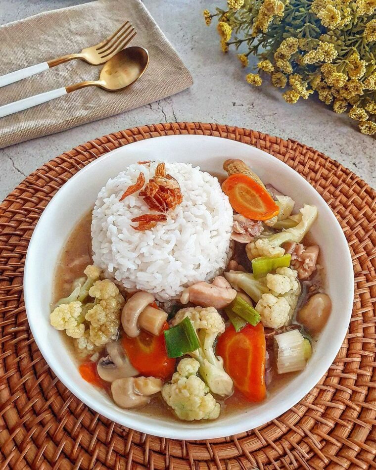 Resep Nasi Ayam Cah Kembang Kol Dari yscooking