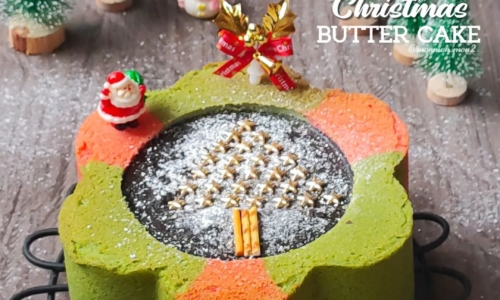 Pandan Redvelvet Buttercake