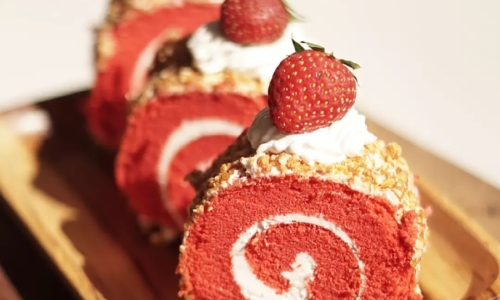 Roll Cake Nougut Kacang