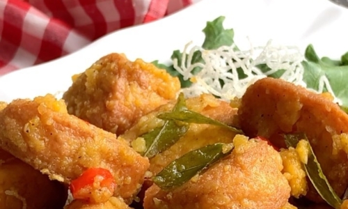 Salted Egg Tofu - Masakan dari Tahu dan Telur