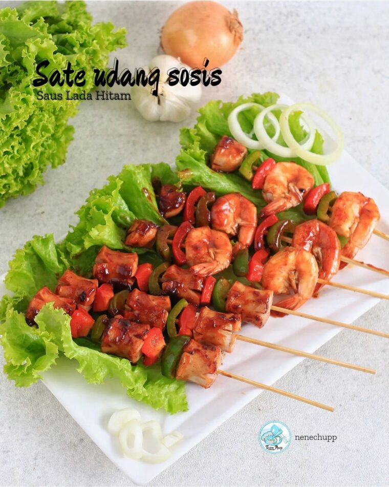 Resep Sate Udang Sosis Saus Lada Hitam Dari nenechupp