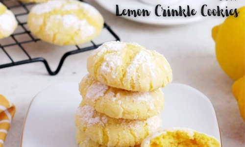 Soft Lemon Crinkle Cookies