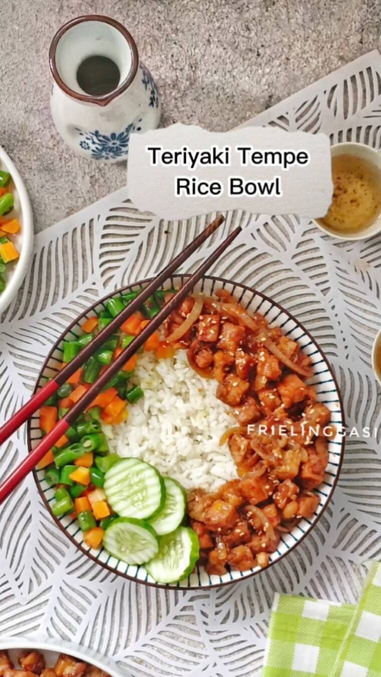 Resep Teriyaki Tempe Rice Bowl Dari friel_sit