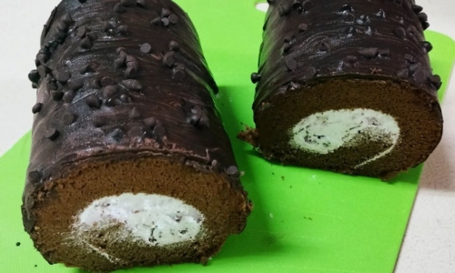 Triple Chocolate Roll Cake