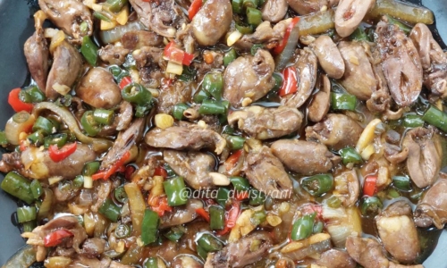 Tumis Jantung Ayam - Masakan dari Ayam dan Cabai