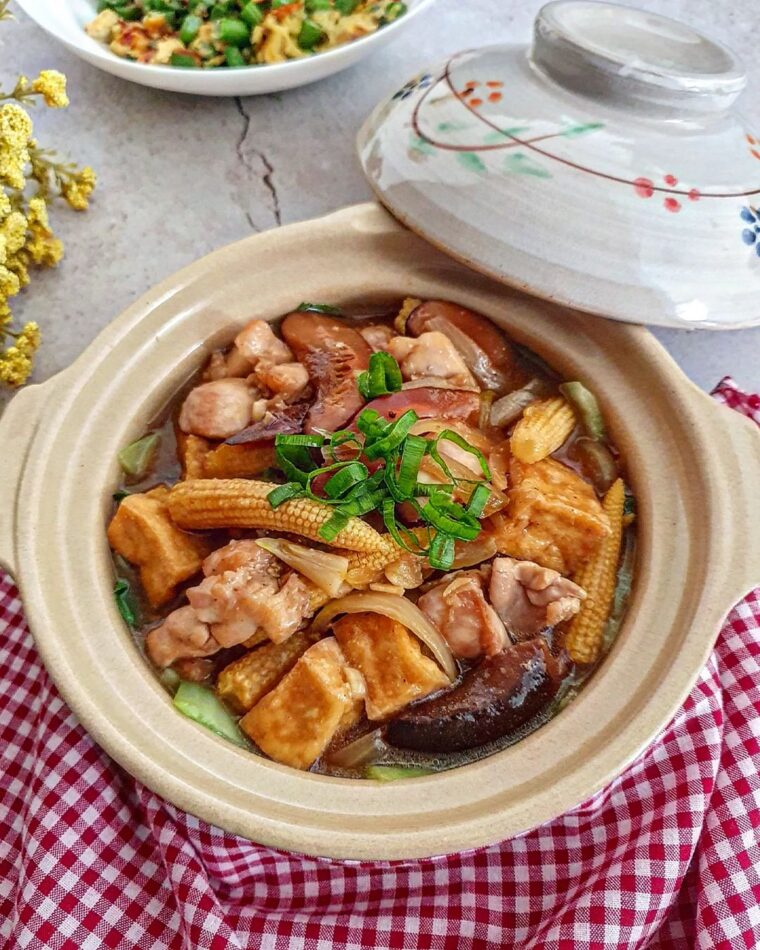 Resep Braised Chicken And Tofu Dari yscooking