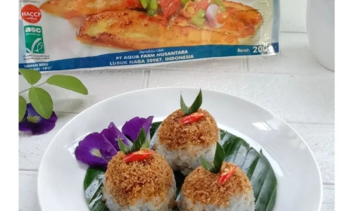 Ketan Telang Serundeng Tilapia