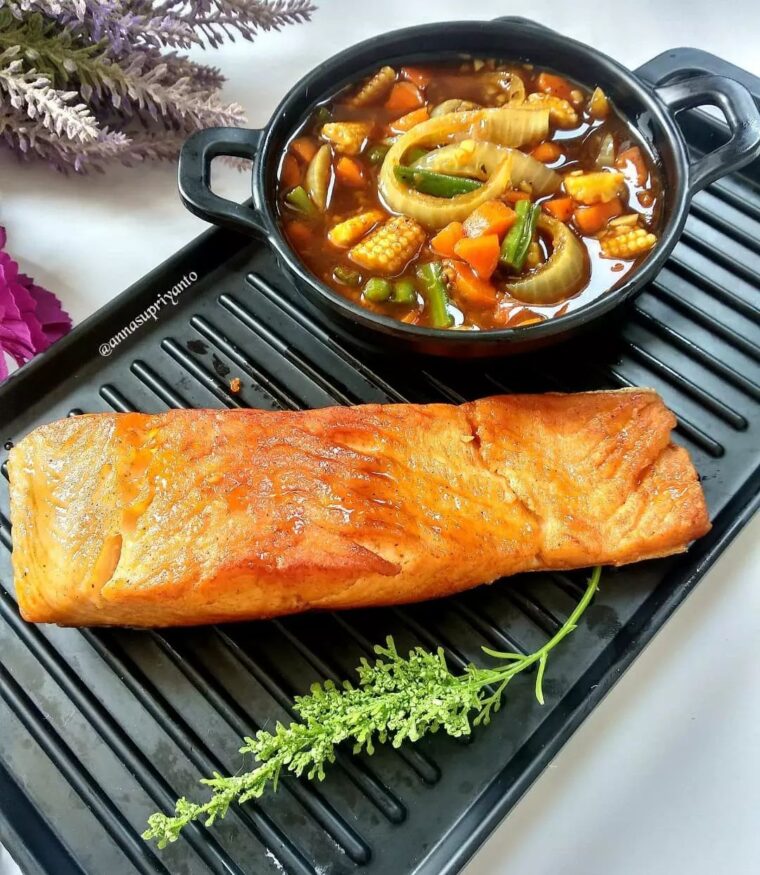 Resep Salmon Saos Terayaki Bawang Dari annasupriyanto
