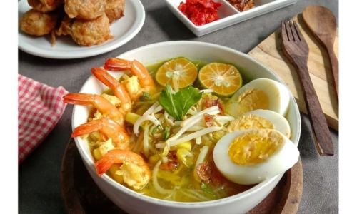 Soto Udang Kuah Kuning Bening